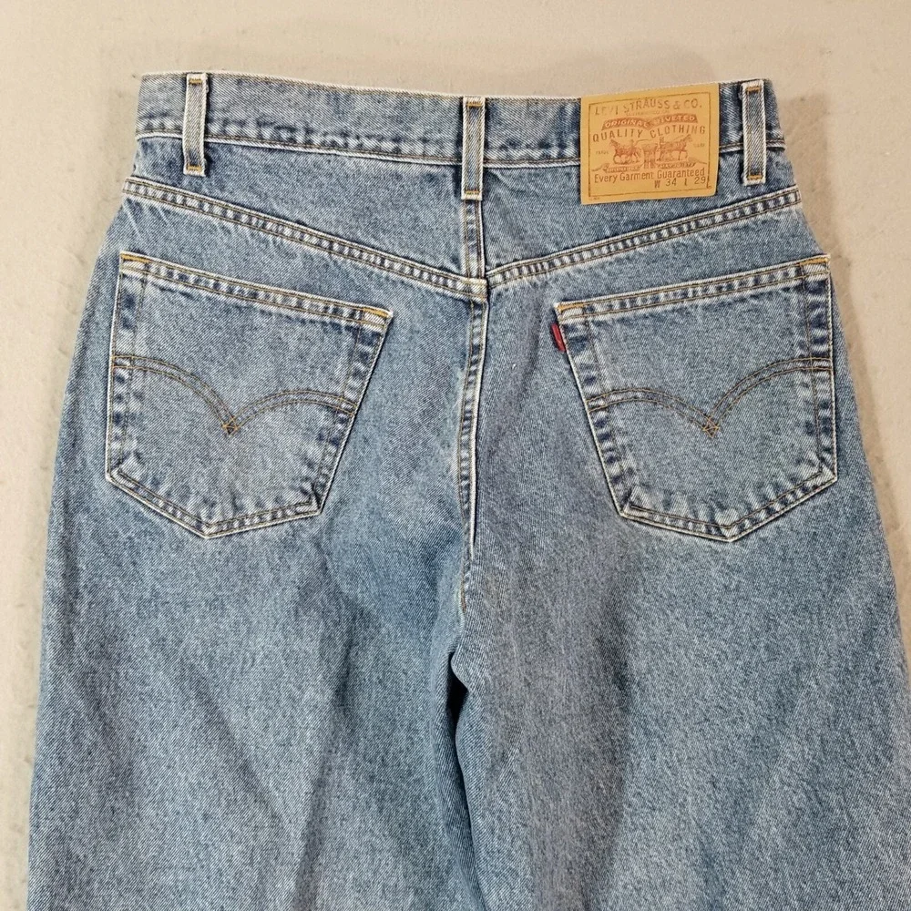 Levi's jeans men's 34x29 relaxed fit straight blue denim pants